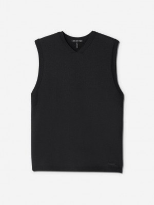 Black Sun Day Red 3D Knit Cashmere Vest | 470JMFGEU