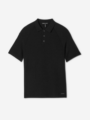 Black Sun Day Red 3D Knit Polo | 405SBMKUA