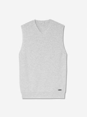 Frost Gray Sun Day Red 3D Tour Cashmere Vest | 478KYXZIN