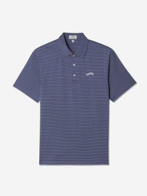 Medium Blue Sun Day Red Classic Stripe Polo | 502FJPHOR