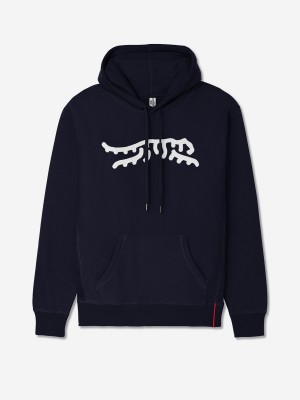 Navy/White Sun Day Red Luare Chain Stitch Hoodie | 364GEZFAC