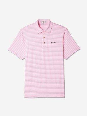 Pink Stripe Sun Day Red Heritage Mesh Stripe Polo | 186LYNROF