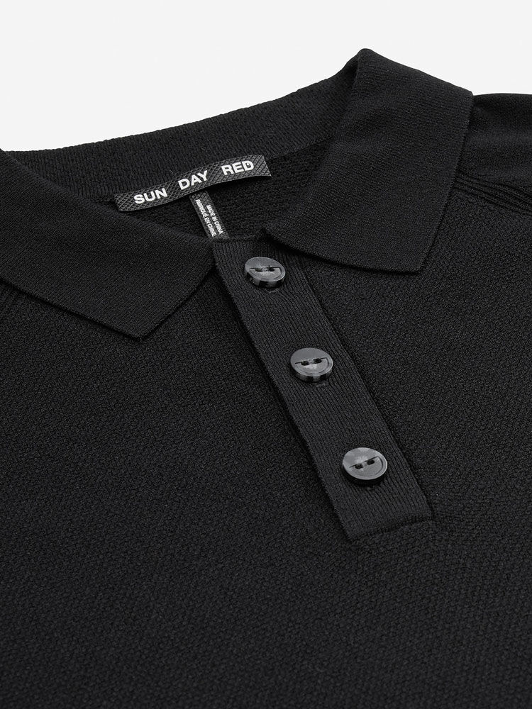 Black               Sun Day Red 3D Knit Polo | 405SBMKUA