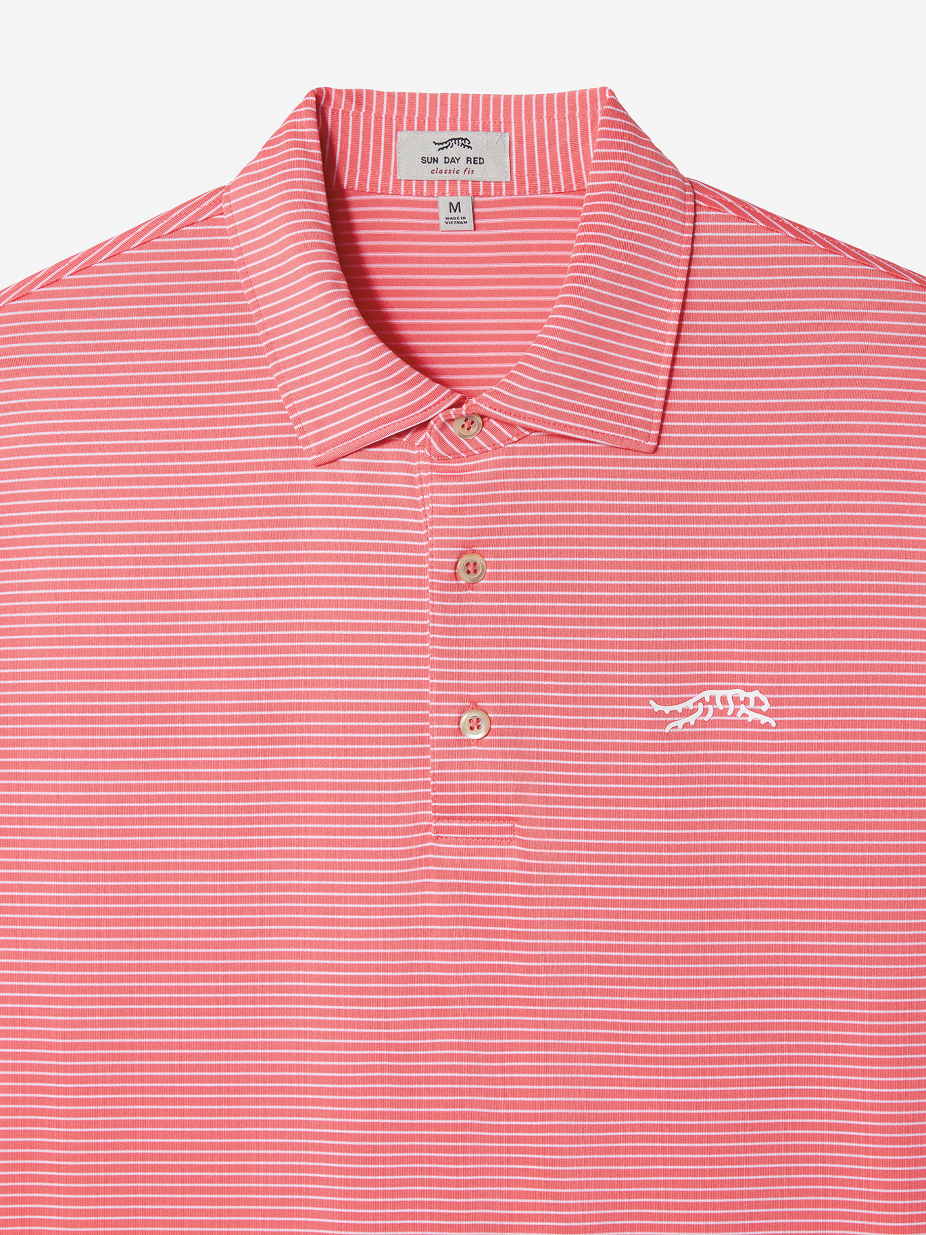 Calypso Coral               Sun Day Red Classic Stripe Polo | 439MASOHY