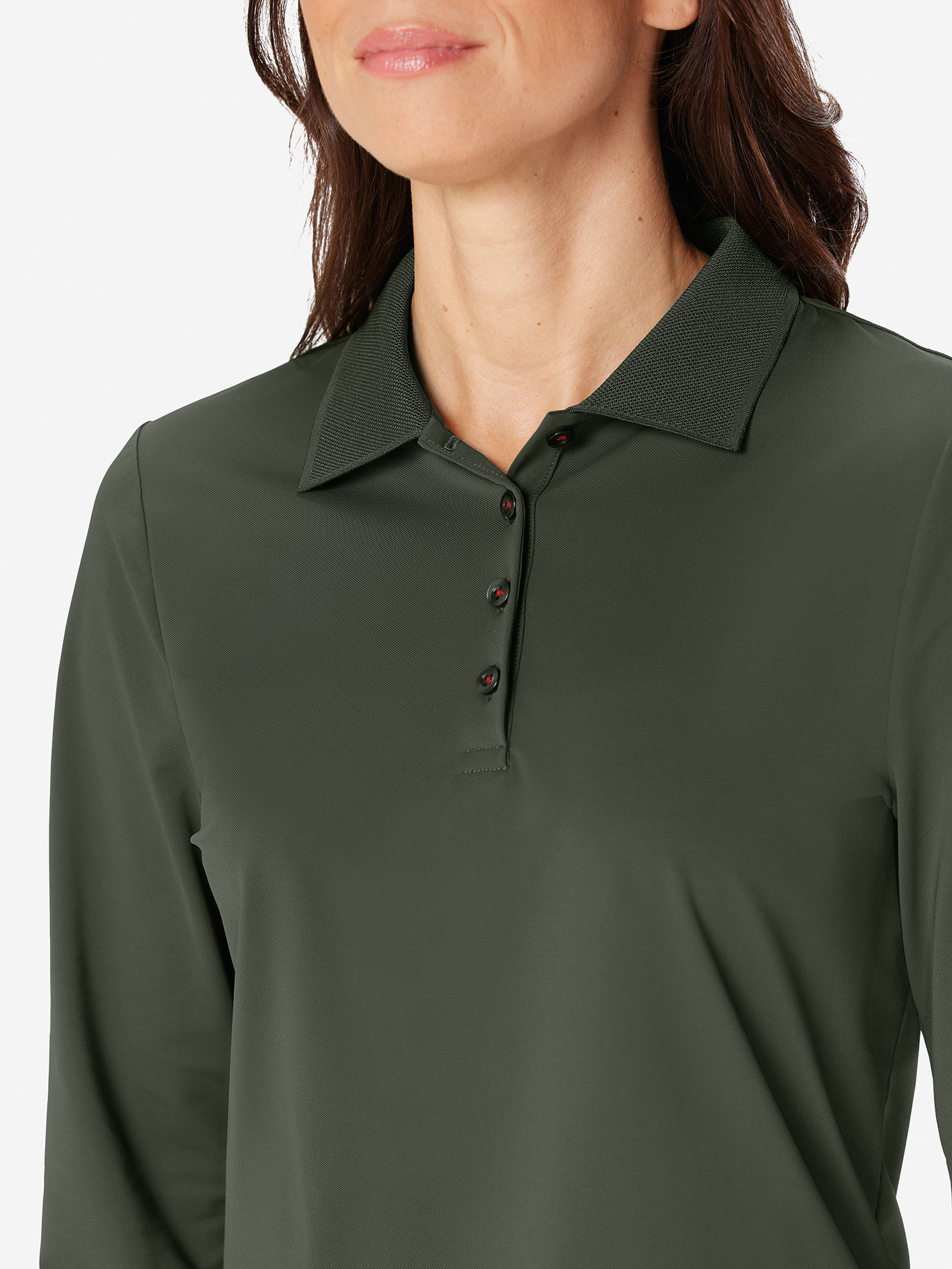 Deep Forest Green               Sun Day Red Long Sleeve Sunnie PQ Polo | 512HQYSZW