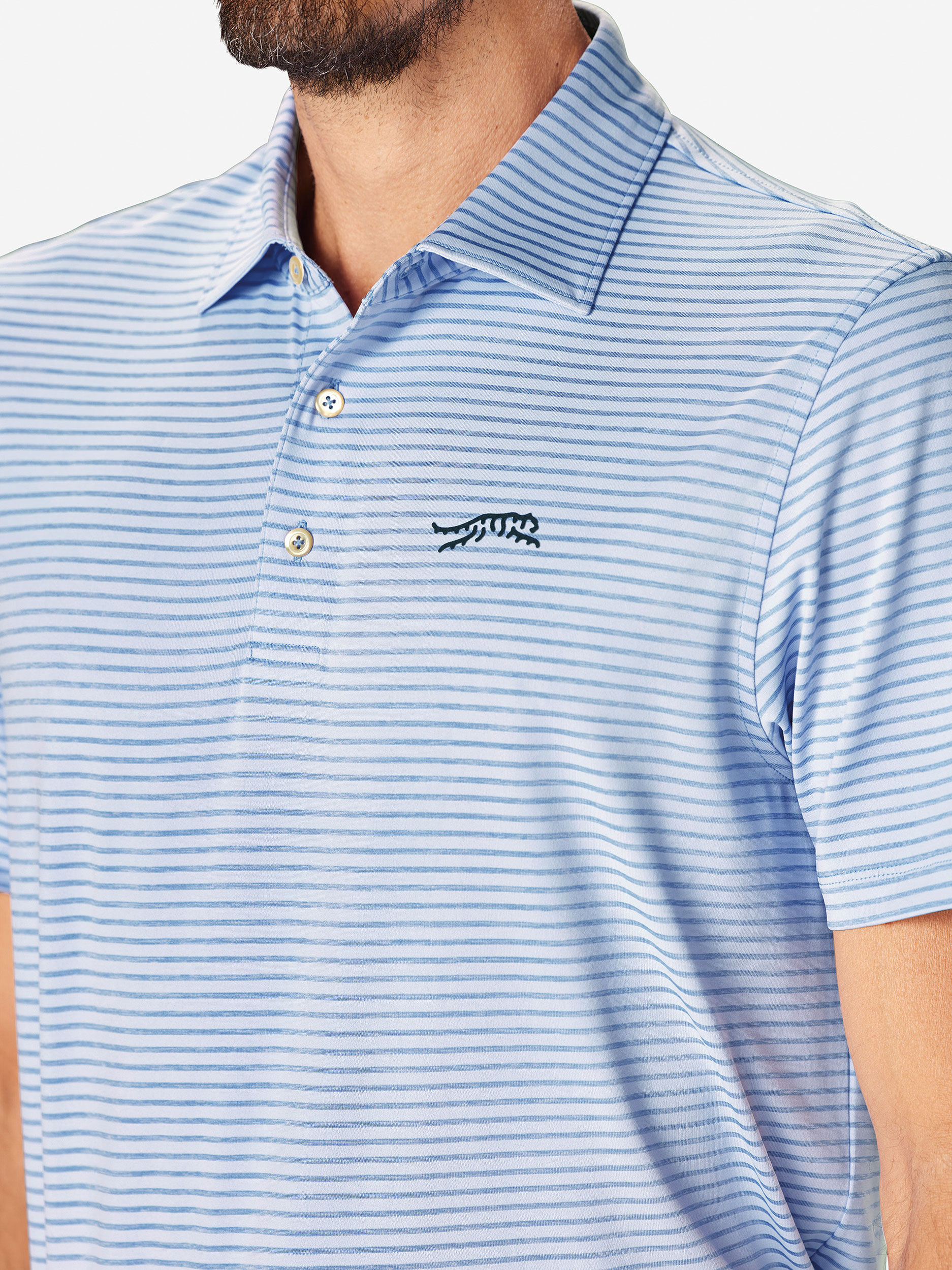 Medium Blue Stripe               Sun Day Red Monterey Stripe Polo | 405JNZWTQ