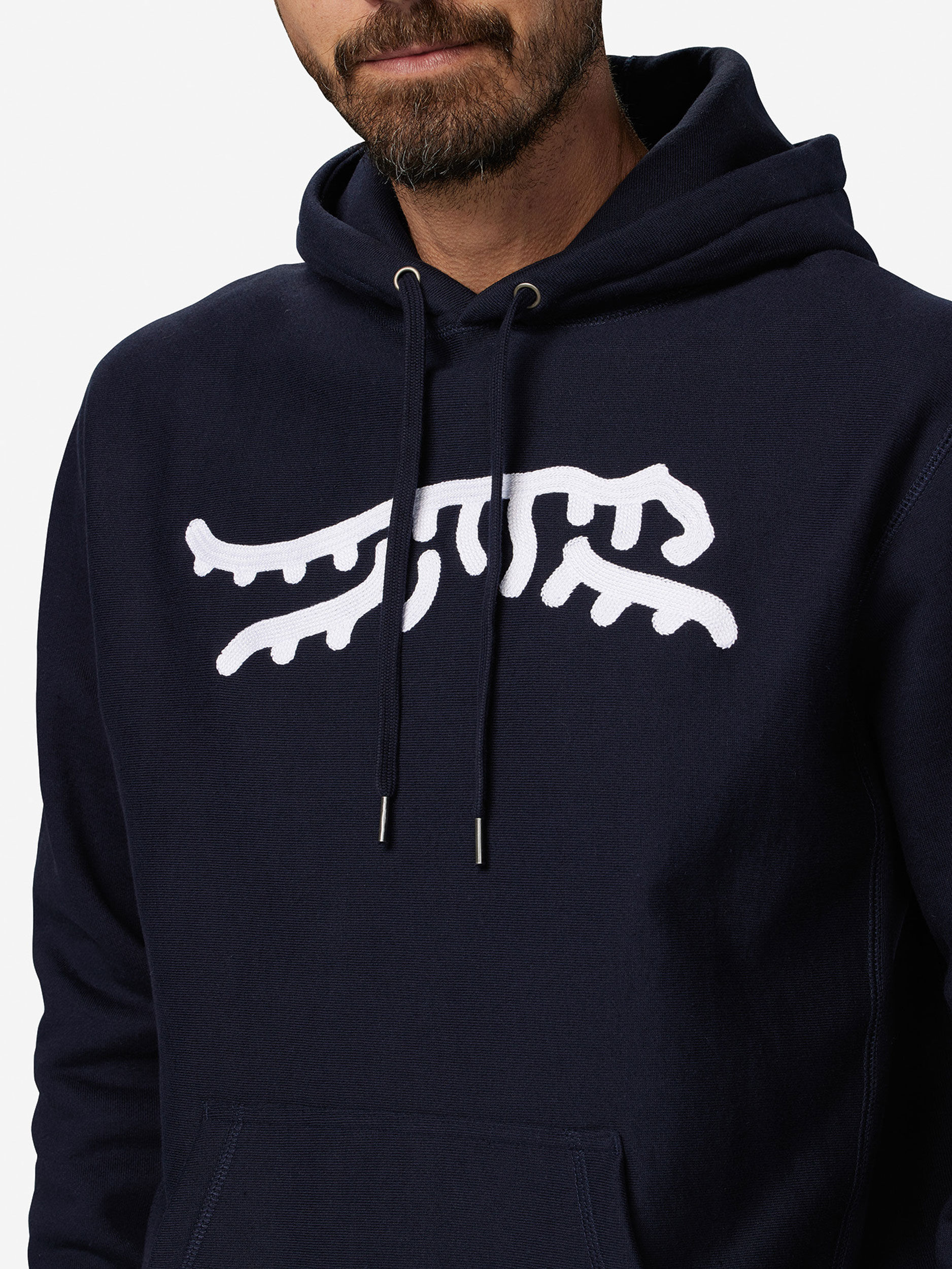 Navy/White               Sun Day Red Luare Chain Stitch Hoodie | 364GEZFAC