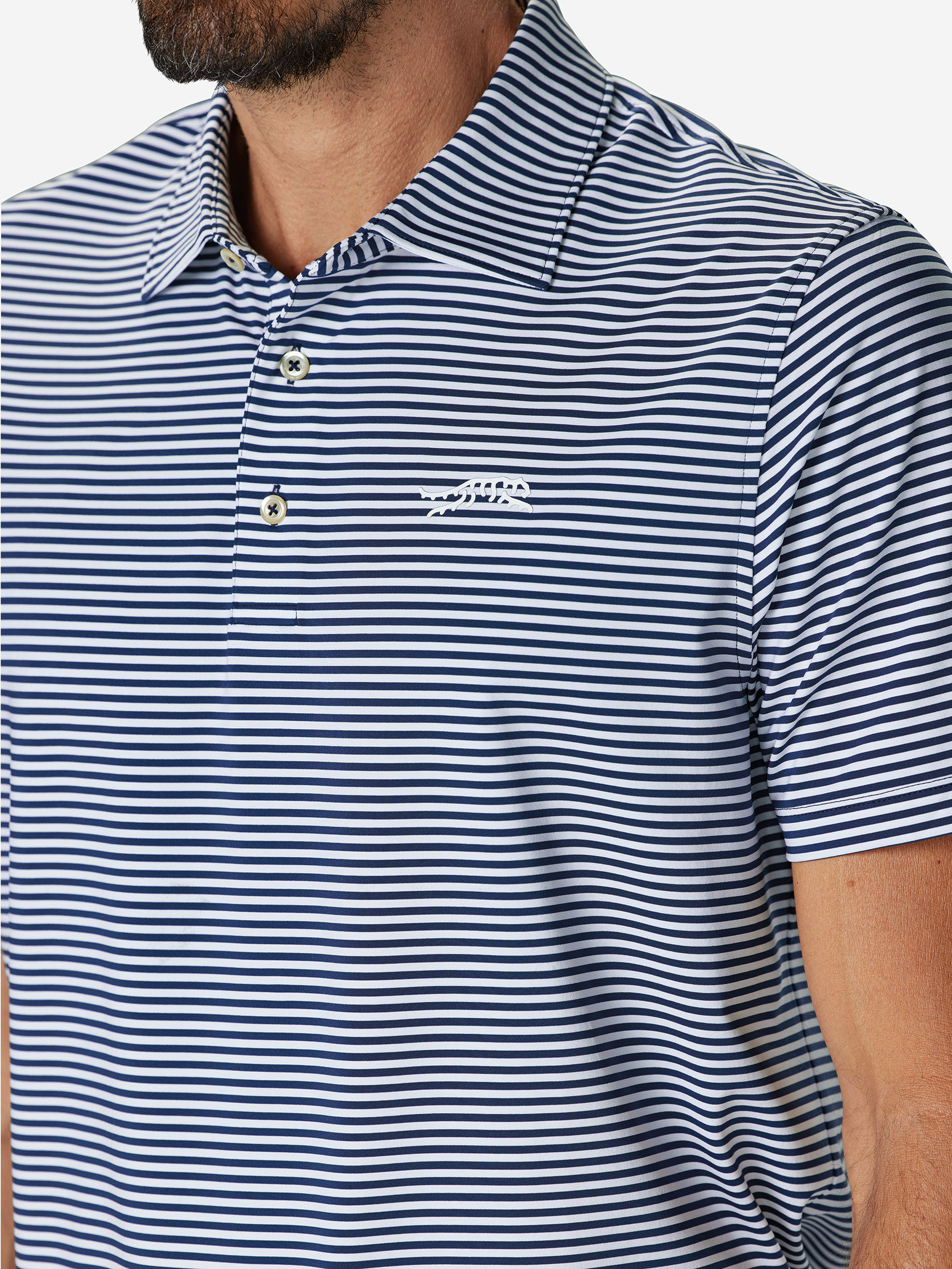 Navy White Stripe               Sun Day Red Monterey Stripe Polo | 341MZHCTS