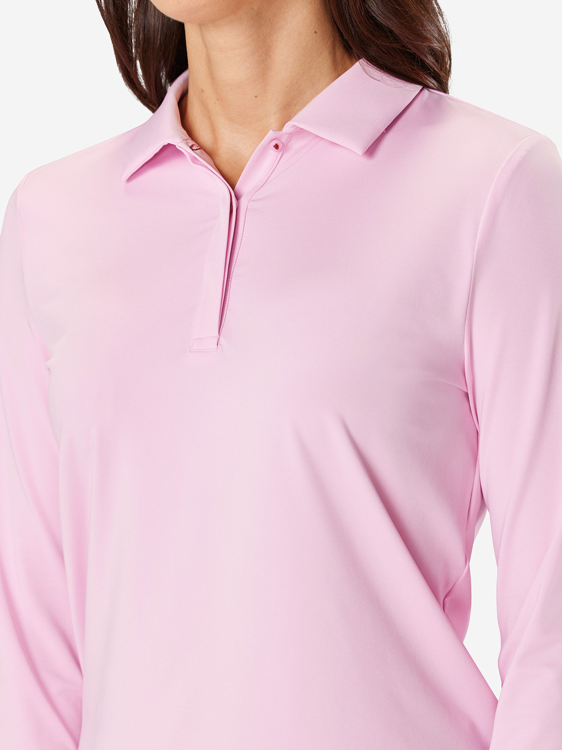 Pink               Sun Day Red Long Sleeve Performance Victoria Polo | 512AVITQD