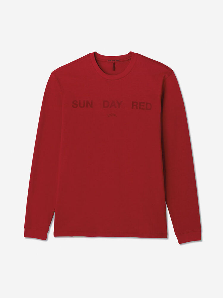 Sunday Red               Sun Day Red Long Sleeve Dark Nebula T-Shirt | 184KGIUDV