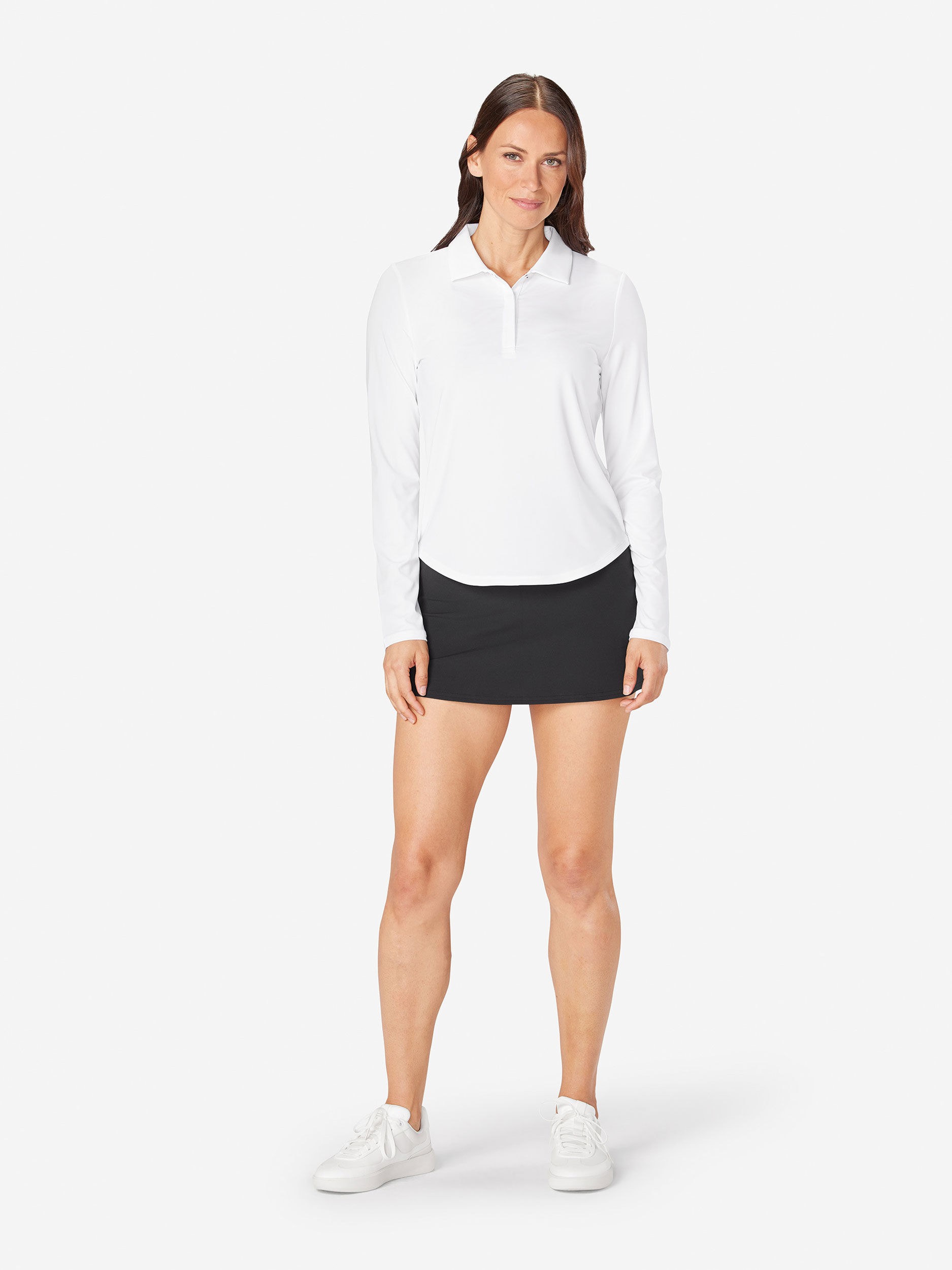 White               Sun Day Red Long Sleeve Performance Victoria Polo | 352RFHWSE