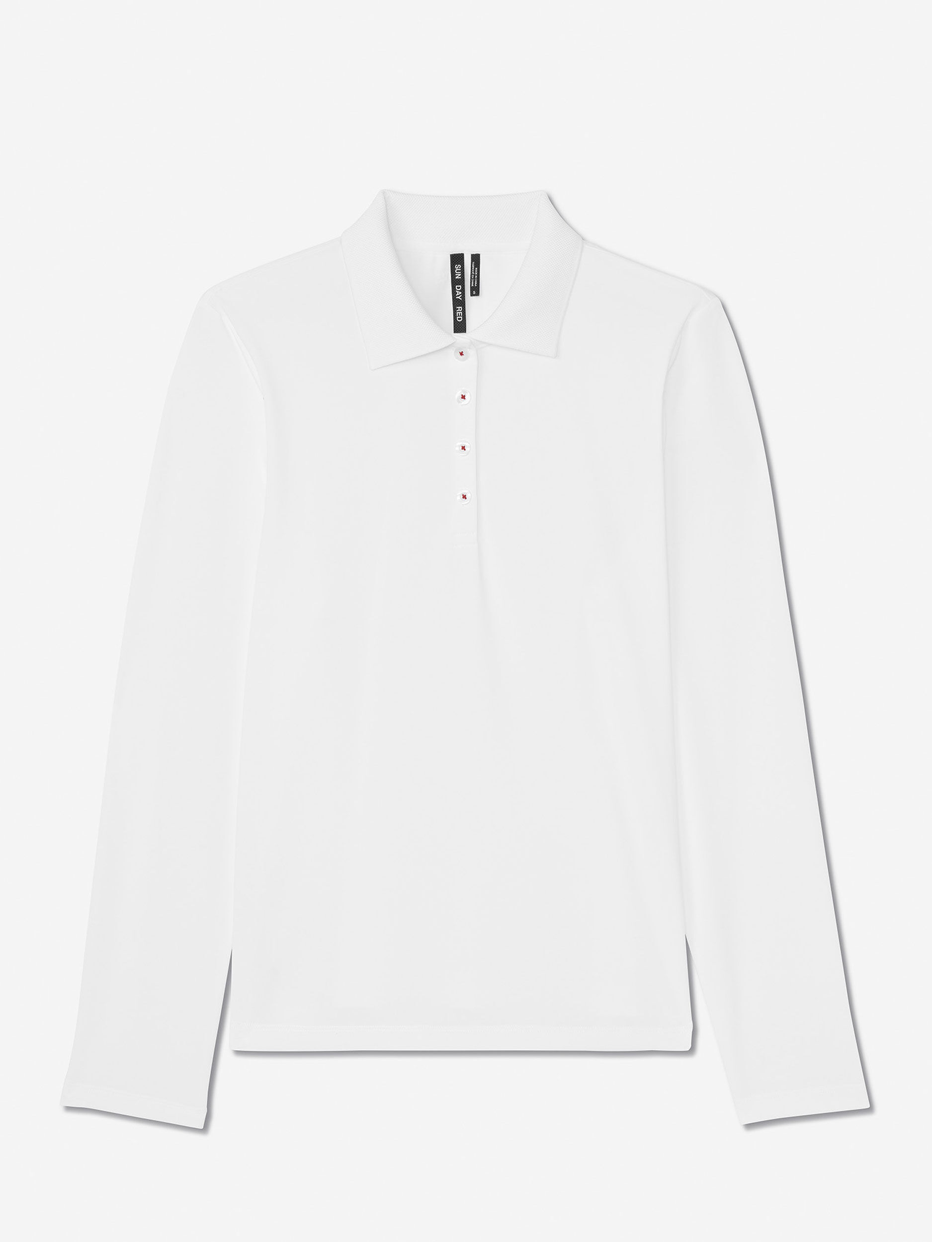 White               Sun Day Red Long Sleeve Sunnie PQ Polo | 129QLHCWU